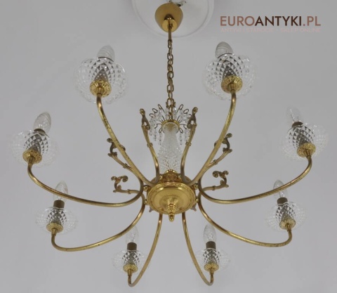 Stary duży żyrandol salonowy vintage retro rustic