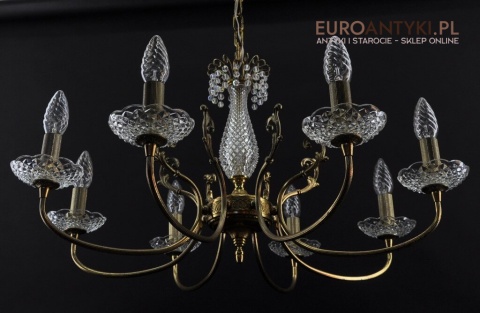 Stary duży żyrandol salonowy vintage retro rustic