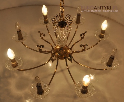 Stary duży żyrandol salonowy vintage retro rustic