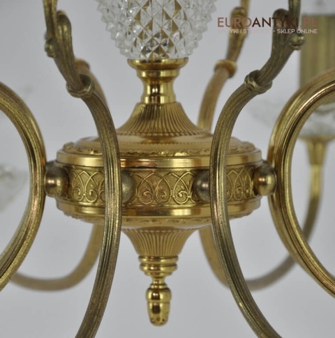 Stary duży żyrandol salonowy vintage retro rustic