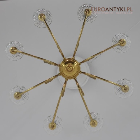 Stary duży żyrandol salonowy vintage retro rustic