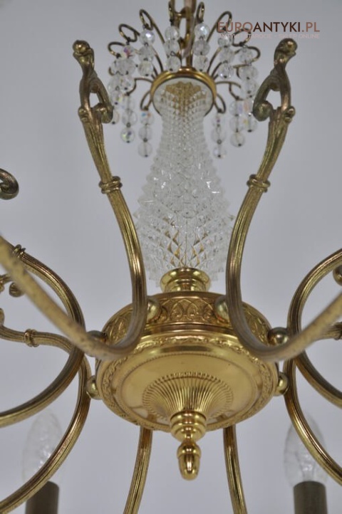 Stary duży żyrandol salonowy vintage retro rustic