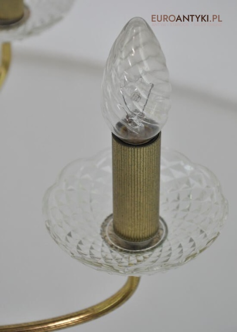 Stary duży żyrandol salonowy vintage retro rustic