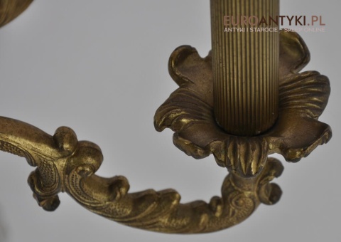 Żyrandol barok rokoko . Stara lampa z lat 1940. Antyk.