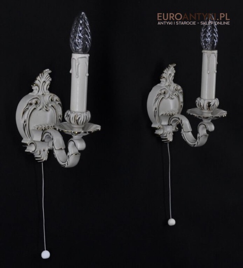 kremowe kinkiety do salonu