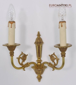 Stary kinkiet empire. Kinkiet mosiężny empir. Antyk.