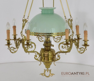 Secesyjna lampa pałacowa. Antyk do salonu. Secesja Art Nouveau Jugendstil