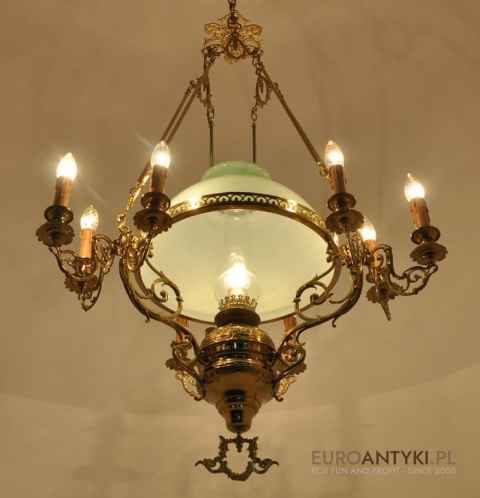 Secesyjna lampa pałacowa. Antyk do salonu. Secesja Art Nouveau Jugendstil