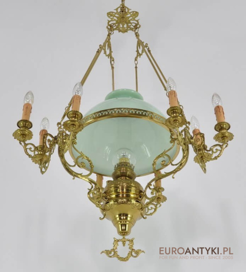 Secesyjna lampa pałacowa. Antyk do salonu. Secesja Art Nouveau Jugendstil