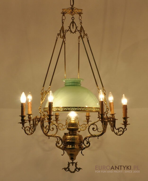 Secesyjna lampa pałacowa. Antyk do salonu. Secesja Art Nouveau Jugendstil