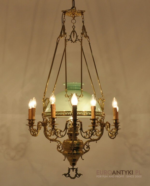 Secesyjna lampa pałacowa. Antyk do salonu. Secesja Art Nouveau Jugendstil