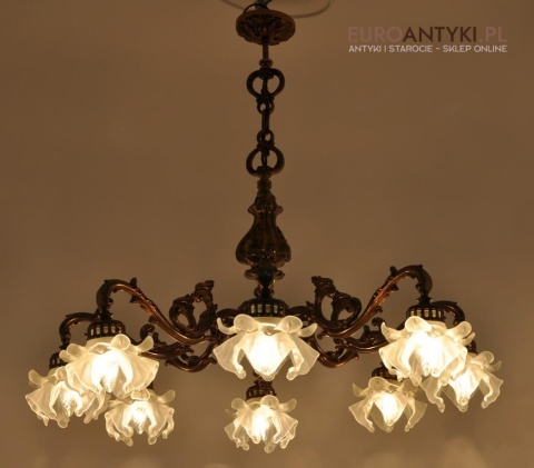 Pałacowy żyrandol Ludwik XVI antyk luksusowy żyrandol salonowy do pałacu zamku