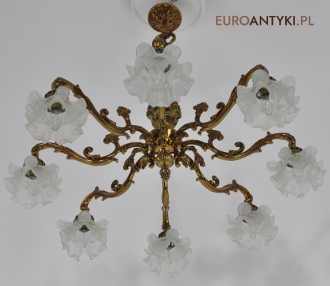 Pałacowy żyrandol Ludwik XVI antyk luksusowy żyrandol salonowy do pałacu zamku