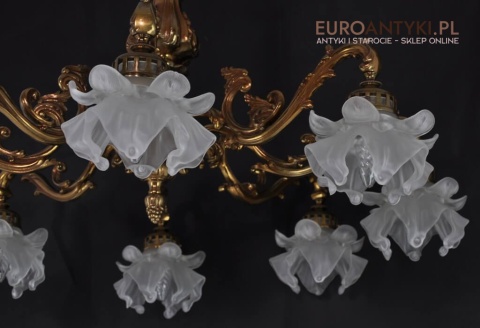 Pałacowy żyrandol Ludwik XVI antyk luksusowy żyrandol salonowy do pałacu zamku