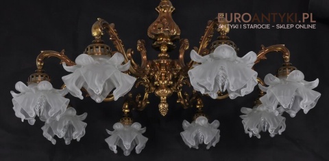 Pałacowy żyrandol Ludwik XVI antyk luksusowy żyrandol salonowy do pałacu zamku