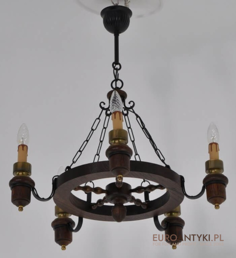 rustykalna lampa sufitowa