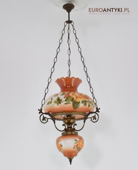 szklana lampa sufitowa