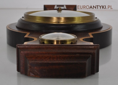 Stacja pogody vintage retro. Barometr termometr higrometr.