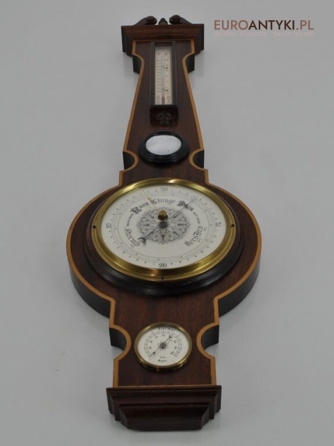 Stacja pogody vintage retro. Barometr termometr higrometr.