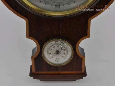Stacja pogody vintage retro. Barometr termometr higrometr.