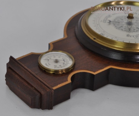 Stacja pogody vintage retro. Barometr termometr higrometr.