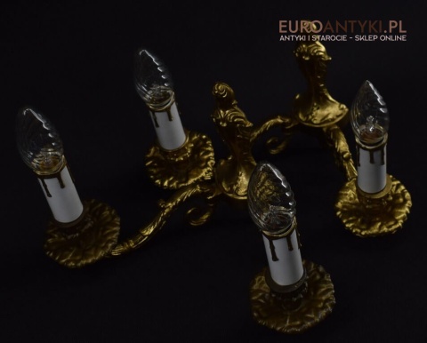 stare złote kinkiety