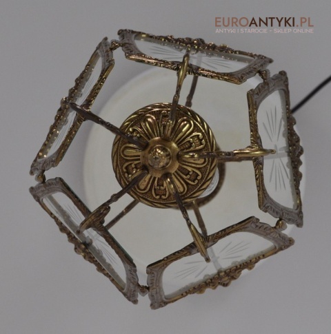 Antyczna lampa ekskluzywna do ganku holu wiatrołapu. Antyki pałacowe.