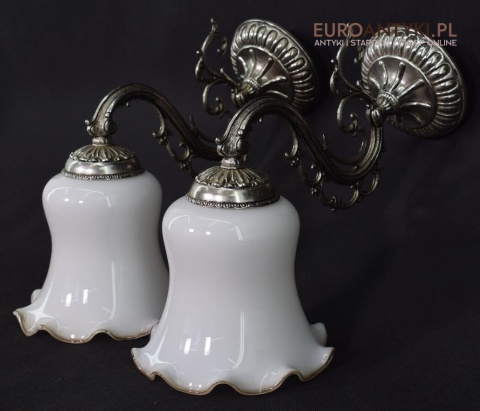 srebrne kinkiety do holu