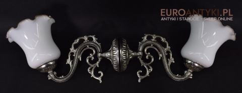 srebrne kinkiety salonowe