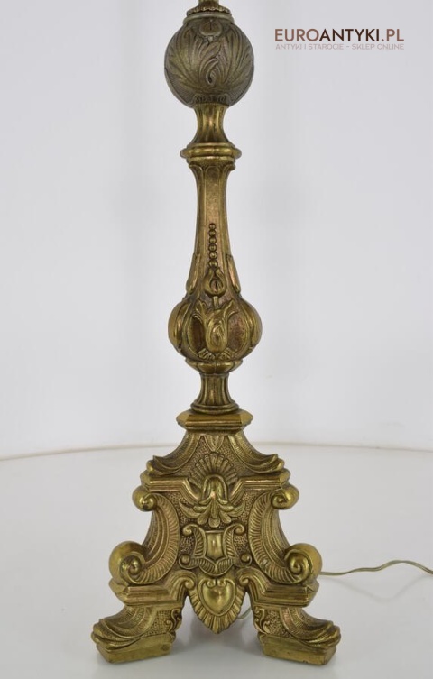 Barokowa lampa podłogowa do pałacowego salonu. Pałacowe antyki barokowe rokokowe.