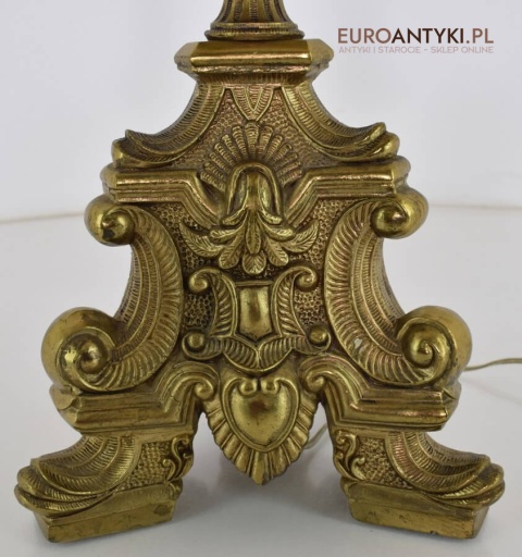 Barokowa lampa podłogowa do pałacowego salonu. Pałacowe antyki barokowe rokokowe.