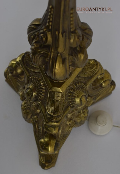 Barokowa lampa podłogowa do pałacowego salonu. Pałacowe antyki barokowe rokokowe.