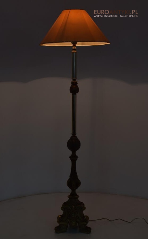 Barokowa lampa podłogowa do pałacowego salonu. Pałacowe antyki barokowe rokokowe.