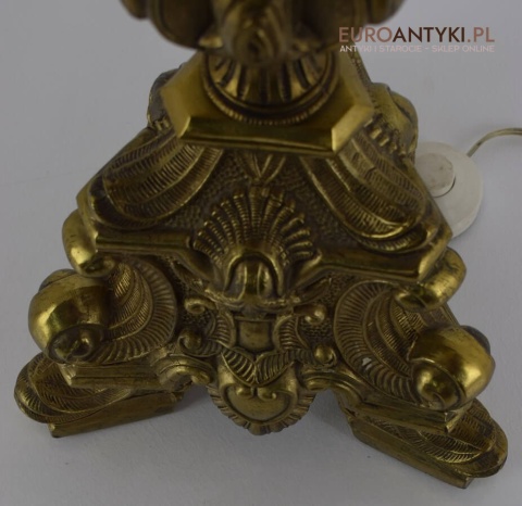 Barokowa lampa podłogowa do pałacowego salonu. Pałacowe antyki barokowe rokokowe.
