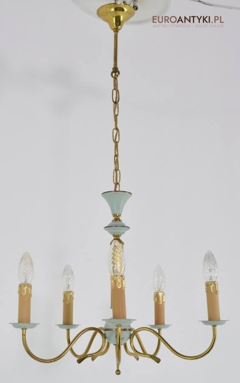 Stary żyrandol empire. Lampa sufitowa vintage retro.