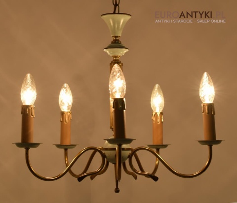 Stary żyrandol empire. Lampa sufitowa vintage retro.