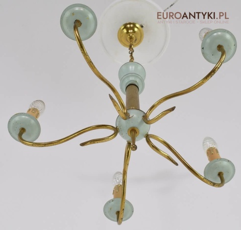 Stary żyrandol empire. Lampa sufitowa vintage retro.