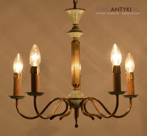 Stary żyrandol empire. Lampa sufitowa vintage retro.