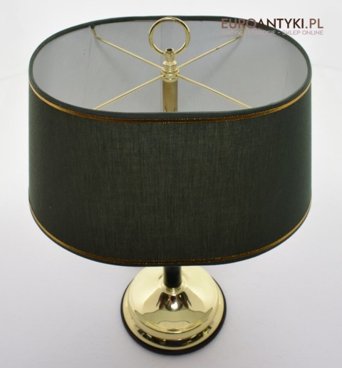 złota lampka stołowa