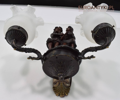 kinkiet zabytkowy z kloszami