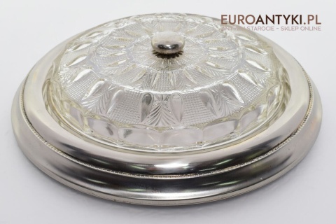 srebrna lampa sufitowa