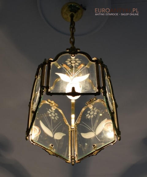 Ozdobna lampa sufitowa vintage retro do ganku holu lampka do wysokiego pokoju