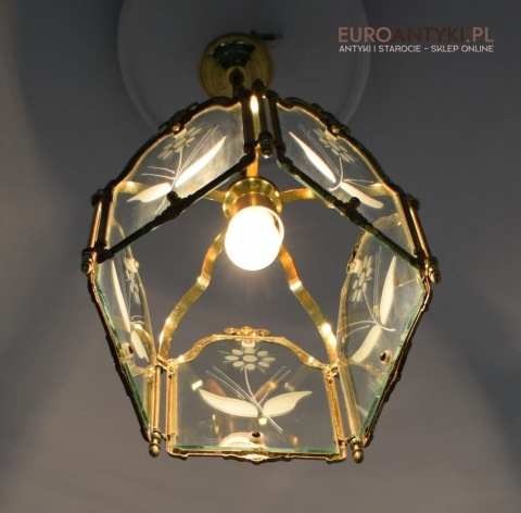 Ozdobna lampa sufitowa vintage retro do ganku holu lampka do wysokiego pokoju