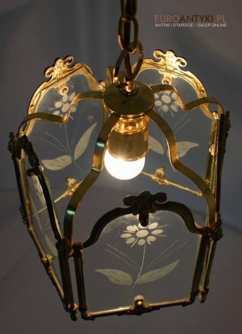 Ozdobna lampa sufitowa vintage retro do ganku holu lampka do wysokiego pokoju