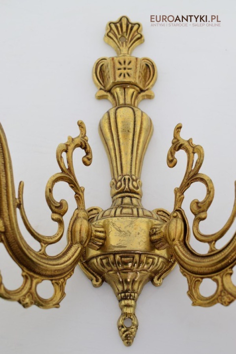 2 śliczne salonowe kinkiety z kloszami lampki retro vintage antyki do domu