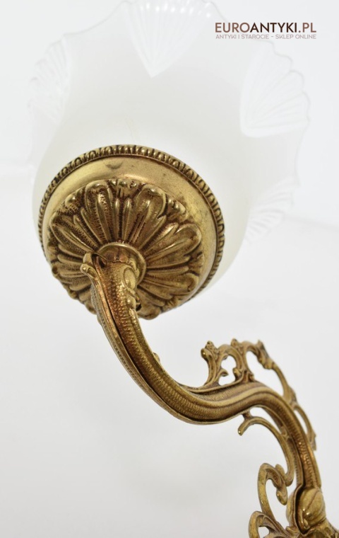 2 śliczne salonowe kinkiety z kloszami lampki retro vintage antyki do domu