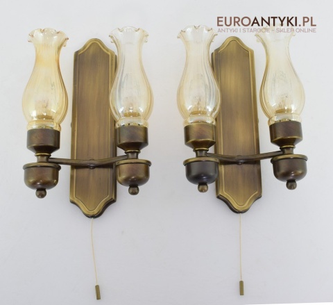 2 kinkiety z kloszami