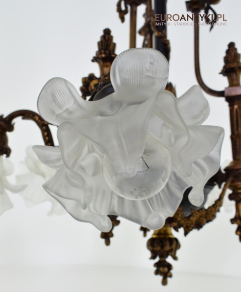 Oryginalny rasowy żyrandol Empire styl Cesarstwa francuskiego antyk salonowy