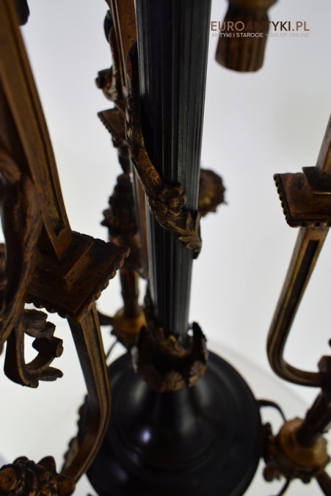Oryginalny rasowy żyrandol Empire styl Cesarstwa francuskiego antyk salonowy