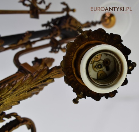 Oryginalny rasowy żyrandol Empire styl Cesarstwa francuskiego antyk salonowy